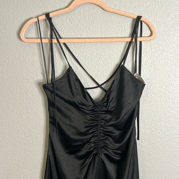 Jason Wu Black Strappy Slip Dress w/ Ruched Front - NWOT - Picture 2 of 7